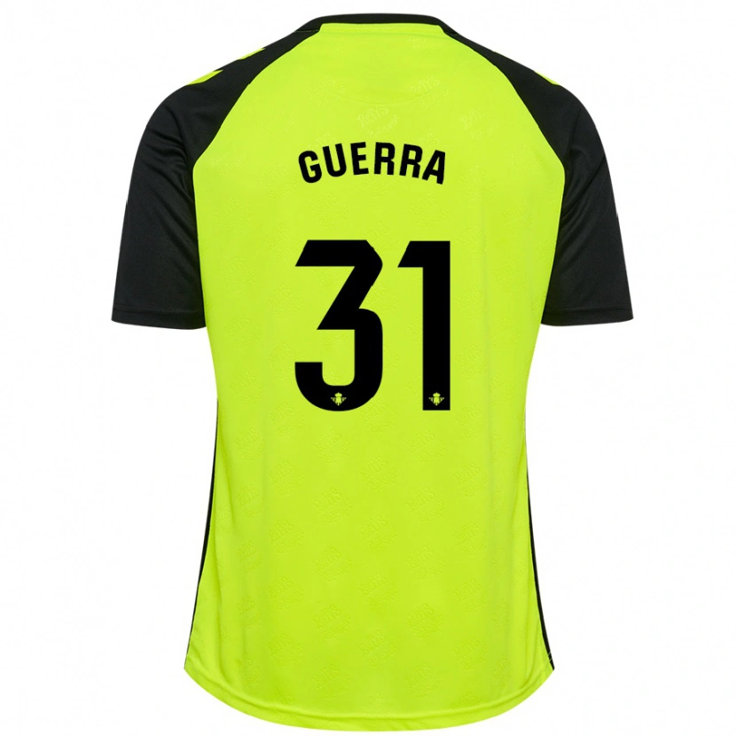 Danxen Hombre Camiseta Ana Guerra Morcillo #31 Amarillo Fluorescente Negro 2ª Equipación 2024/25 La Camisa
