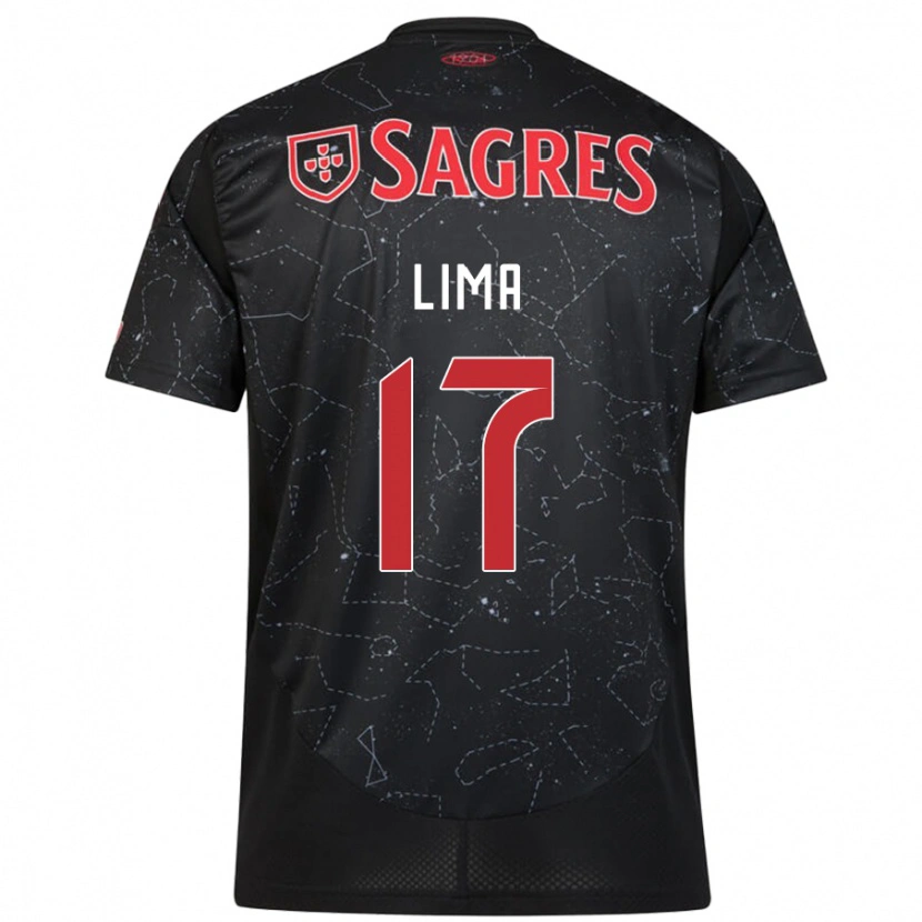 Danxen Hombre Camiseta Ivan Lima #17 Negro Rojo 2ª Equipación 2024/25 La Camisa