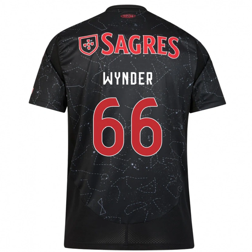 Danxen Hombre Camiseta Joshua Wynder #66 Negro Rojo 2ª Equipación 2024/25 La Camisa