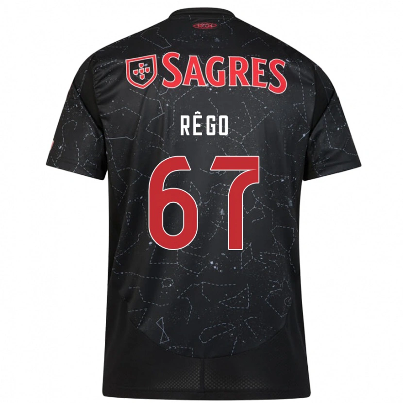 Danxen Hombre Camiseta Rodrigo Rêgo #67 Negro Rojo 2ª Equipación 2024/25 La Camisa