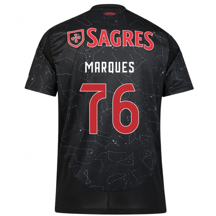 Danxen Hombre Camiseta Gustavo Marques #76 Negro Rojo 2ª Equipación 2024/25 La Camisa