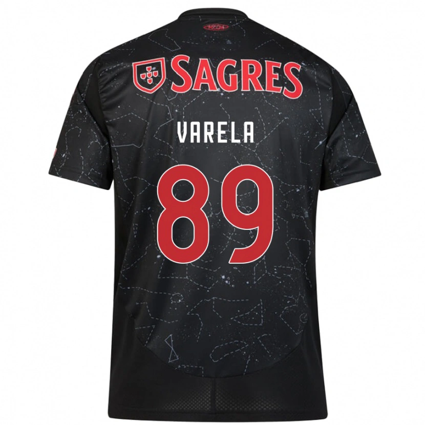 Danxen Hombre Camiseta Gustavo Varela #89 Negro Rojo 2ª Equipación 2024/25 La Camisa