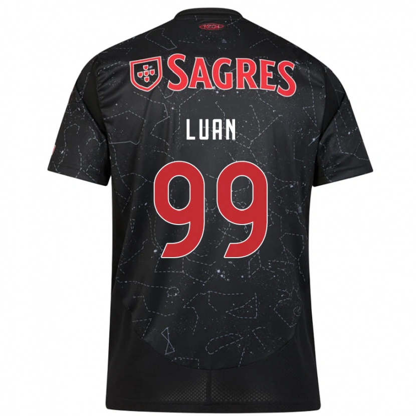 Danxen Hombre Camiseta Luan #99 Negro Rojo 2ª Equipación 2024/25 La Camisa
