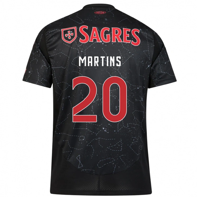 Danxen Hombre Camiseta Lara Martins #20 Negro Rojo 2ª Equipación 2024/25 La Camisa