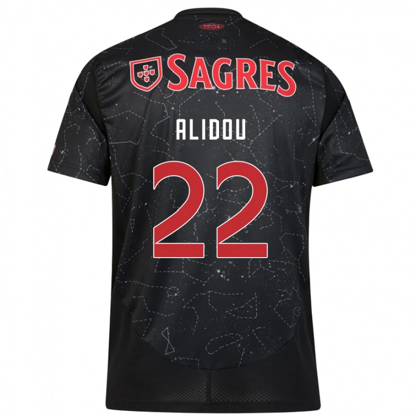 Danxen Hombre Camiseta Marie-Yasmine Alidou #22 Negro Rojo 2ª Equipación 2024/25 La Camisa