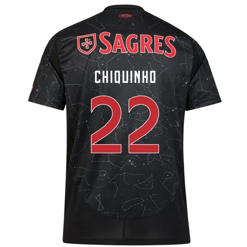 Danxen Hombre Camiseta Chiquinho #22 Negro Rojo 2ª Equipación 2024/25 La Camisa