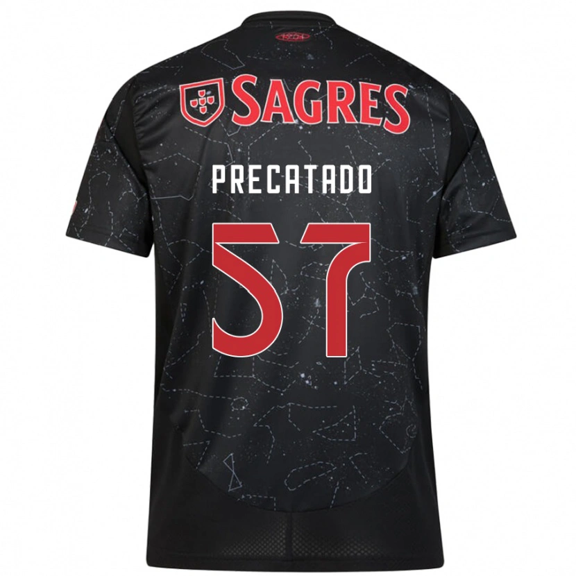 Danxen Hombre Camiseta Precatado #57 Negro Rojo 2ª Equipación 2024/25 La Camisa