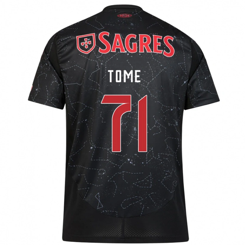 Danxen Hombre Camiseta João Tomé #71 Negro Rojo 2ª Equipación 2024/25 La Camisa
