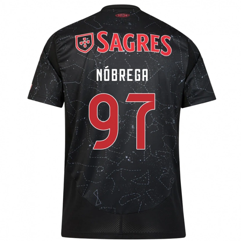 Danxen Hombre Camiseta Ricardo Nóbrega #97 Negro Rojo 2ª Equipación 2024/25 La Camisa