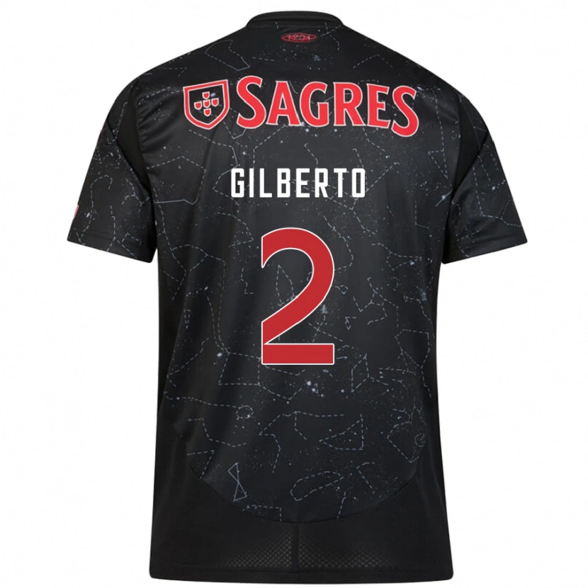 Danxen Hombre Camiseta Gilberto #2 Negro Rojo 2ª Equipación 2024/25 La Camisa