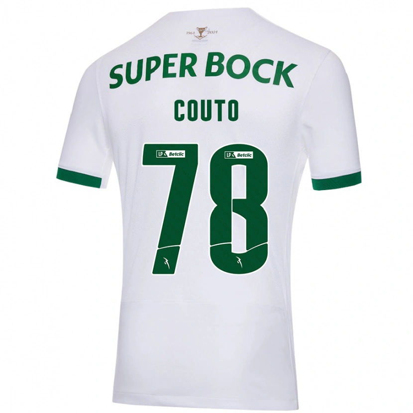 Danxen Hombre Camiseta Mauro Couto #78 Blanco Verde 2ª Equipación 2024/25 La Camisa