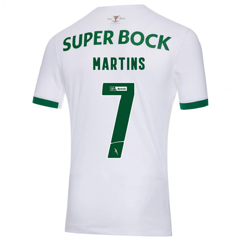 Danxen Hombre Camiseta Joana Martins #7 Blanco Verde 2ª Equipación 2024/25 La Camisa