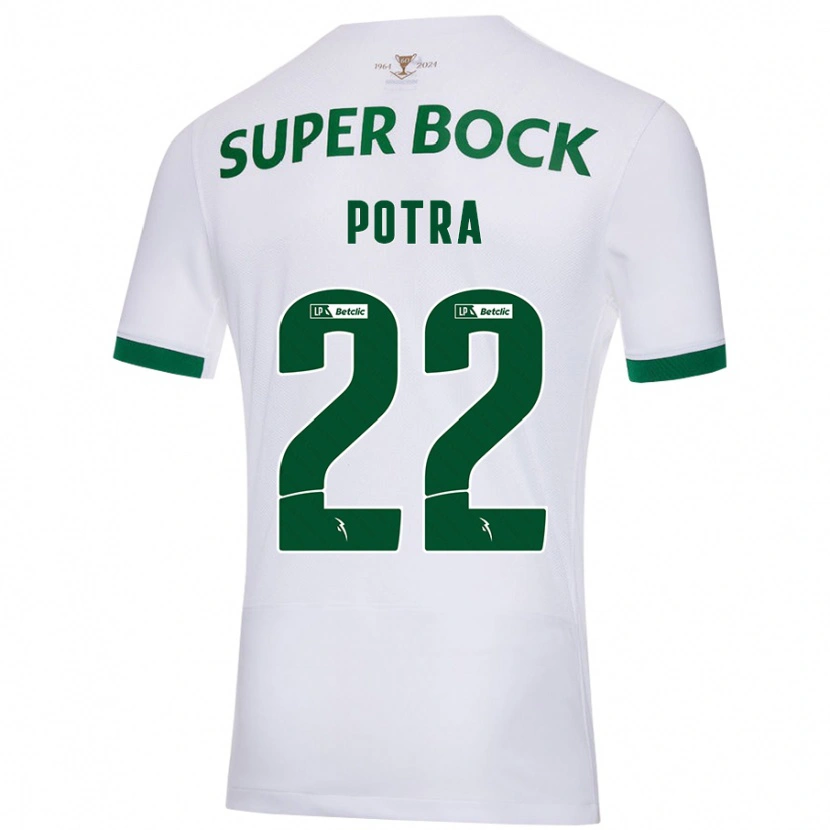 Danxen Hombre Camiseta Catarina Sofia Branco Potra #22 Blanco Verde 2ª Equipación 2024/25 La Camisa