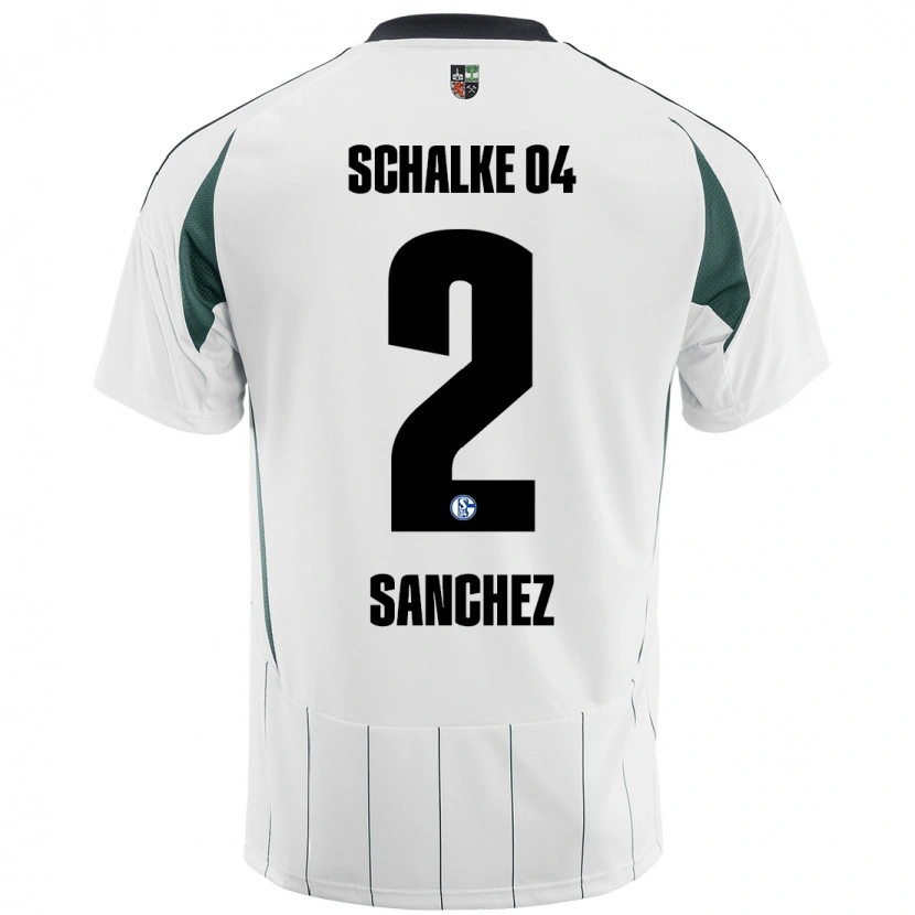 Danxen Hombre Camiseta Felipe Sánchez #2 Blanco Verde 2ª Equipación 2024/25 La Camisa