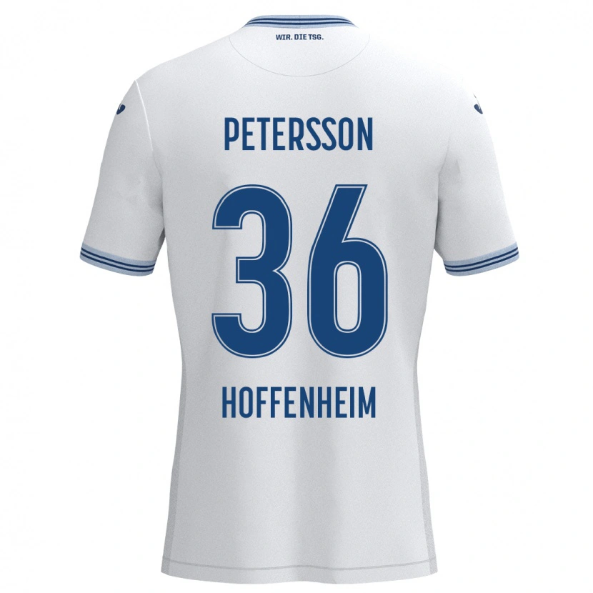 Danxen Hombre Camiseta Lúkas Petersson #36 Blanco Azul 2ª Equipación 2024/25 La Camisa