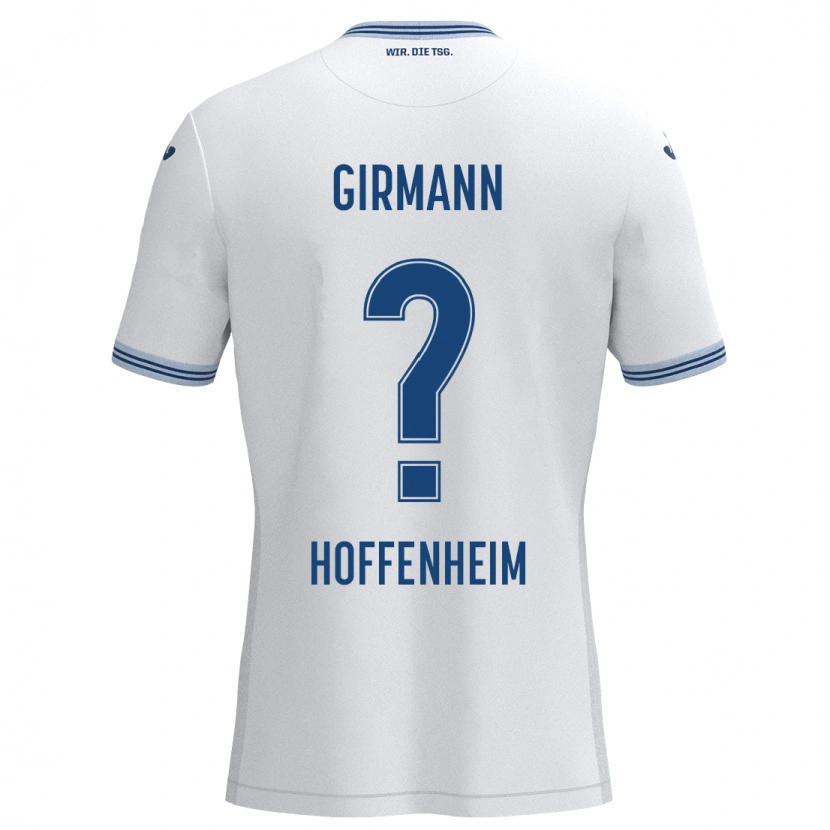 Danxen Hombre Camiseta David Girmann #0 Blanco Azul 2ª Equipación 2024/25 La Camisa