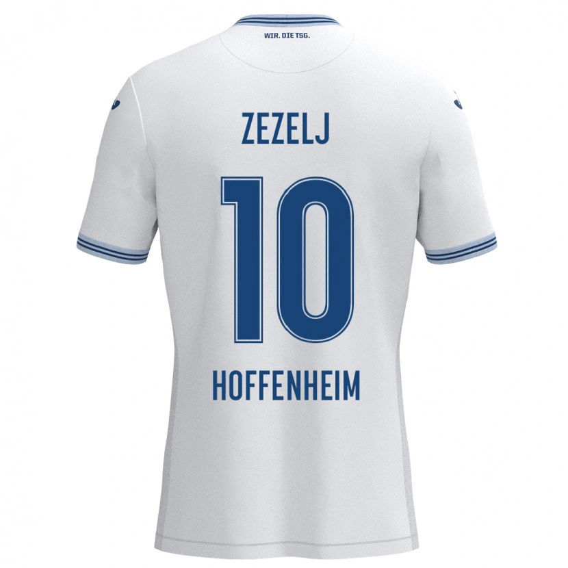 Danxen Hombre Camiseta Neno Zezelj #10 Blanco Azul 2ª Equipación 2024/25 La Camisa