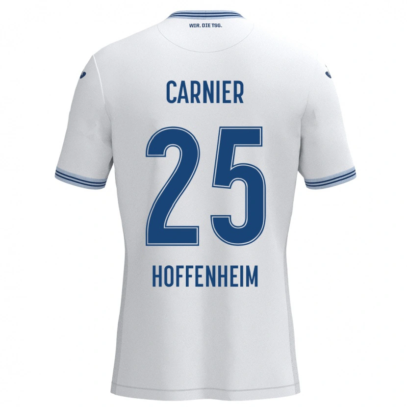 Danxen Hombre Camiseta Alekseï Carnier #25 Blanco Azul 2ª Equipación 2024/25 La Camisa