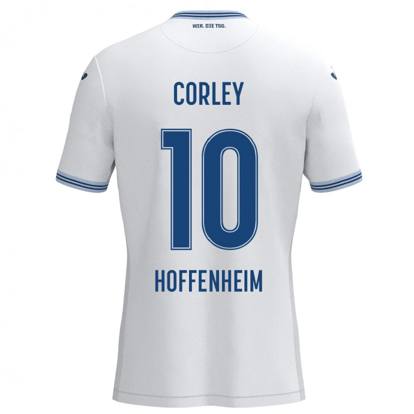 Danxen Hombre Camiseta Gia Corley #10 Blanco Azul 2ª Equipación 2024/25 La Camisa
