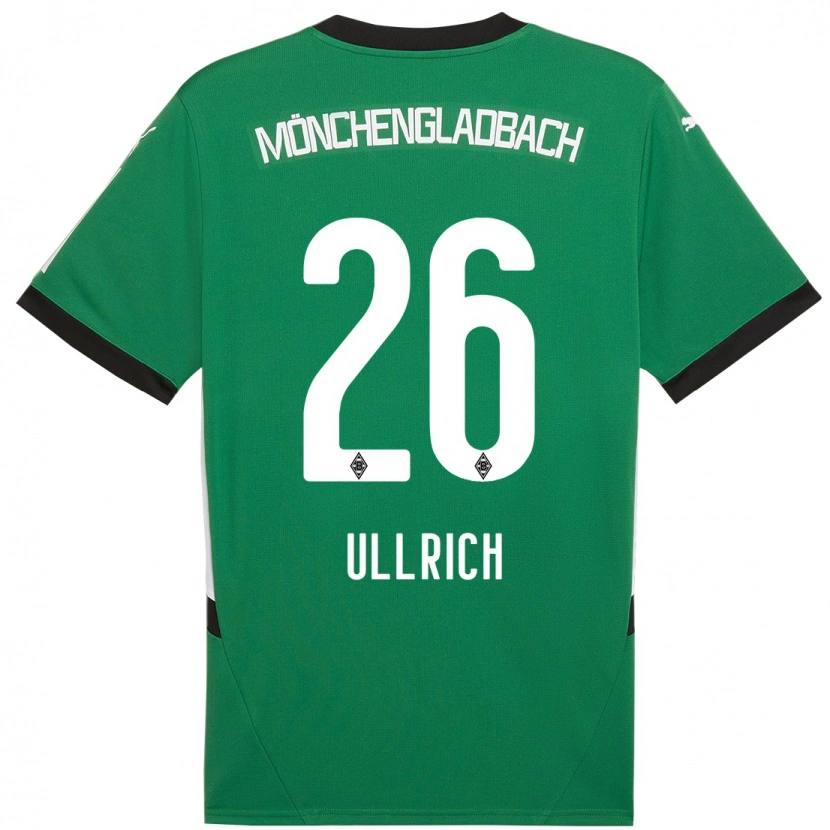 Danxen Hombre Camiseta Lukas Ullrich #26 Verde Blanco 2ª Equipación 2024/25 La Camisa