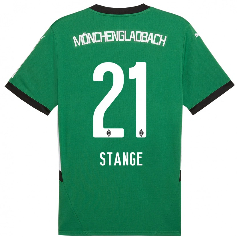 Danxen Hombre Camiseta Veit Stange #21 Verde Blanco 2ª Equipación 2024/25 La Camisa