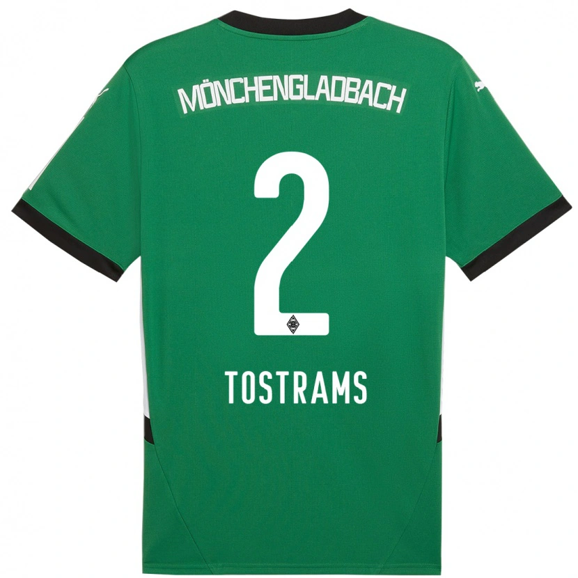 Danxen Hombre Camiseta Eva Tostrams #2 Verde Blanco 2ª Equipación 2024/25 La Camisa