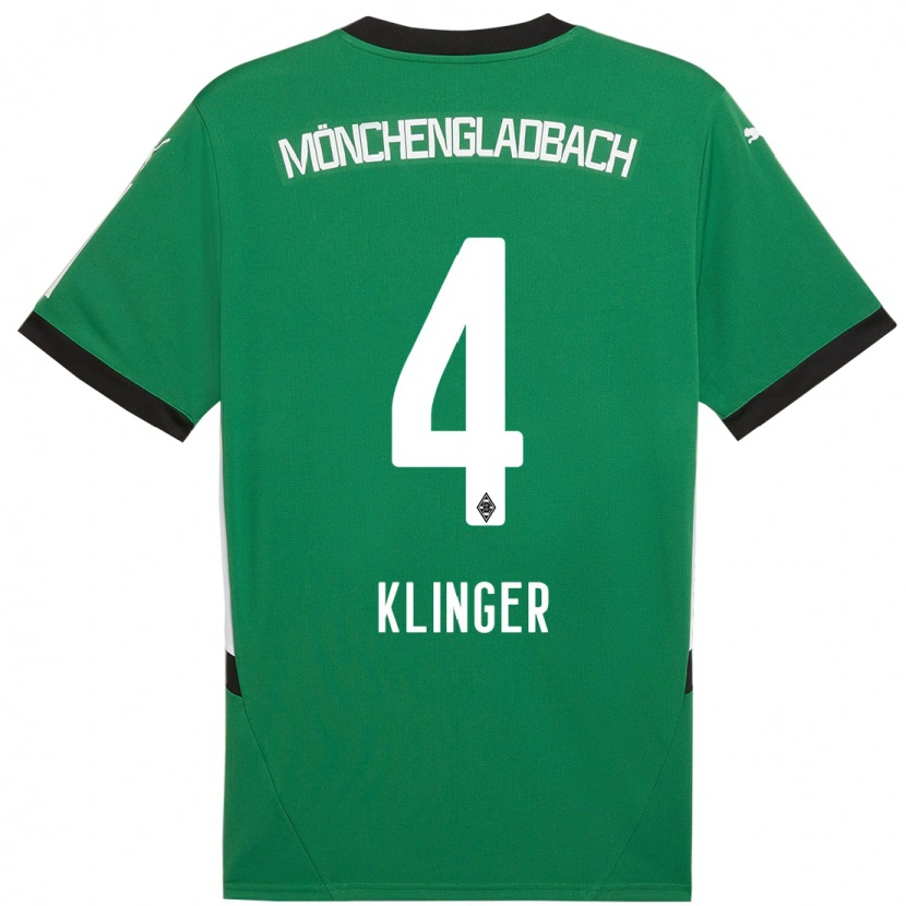 Danxen Hombre Camiseta Nina Klinger #4 Verde Blanco 2ª Equipación 2024/25 La Camisa
