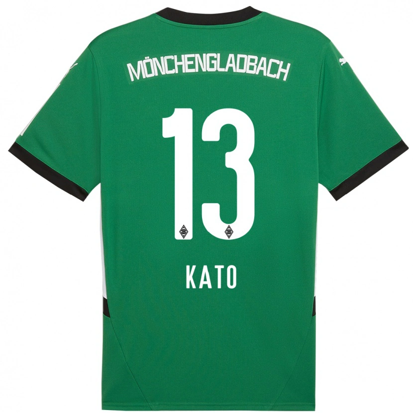 Danxen Hombre Camiseta Mizuho Kato #13 Verde Blanco 2ª Equipación 2024/25 La Camisa