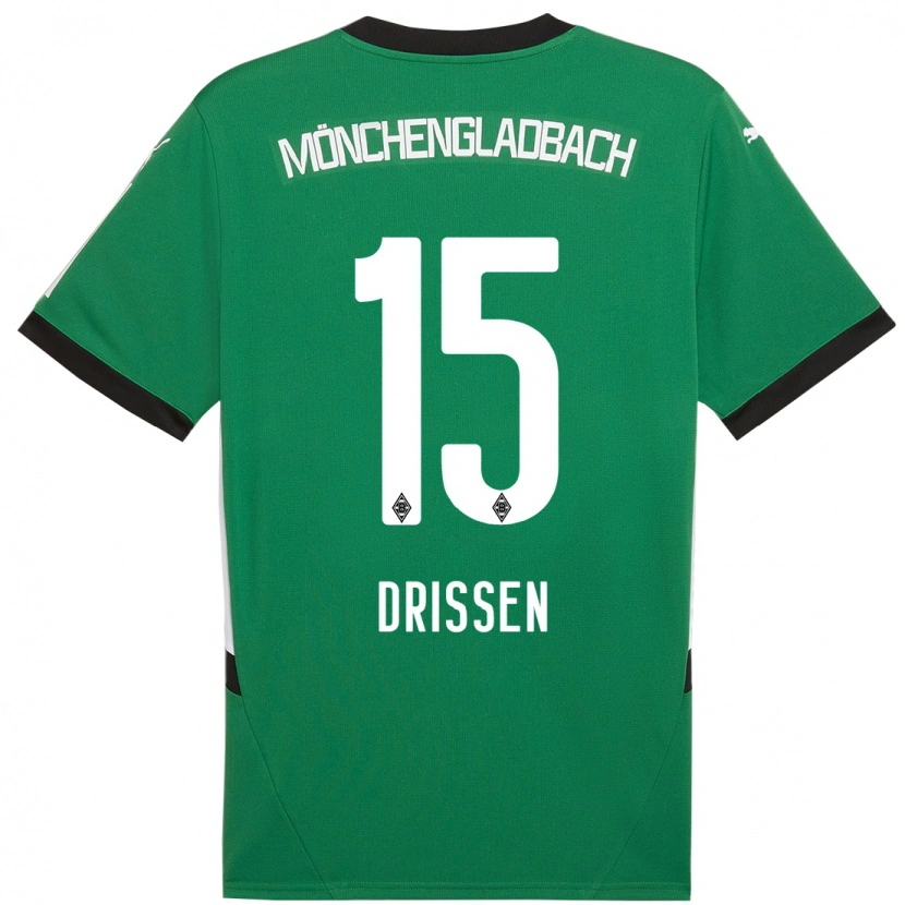 Danxen Hombre Camiseta Sam Drissen #15 Verde Blanco 2ª Equipación 2024/25 La Camisa