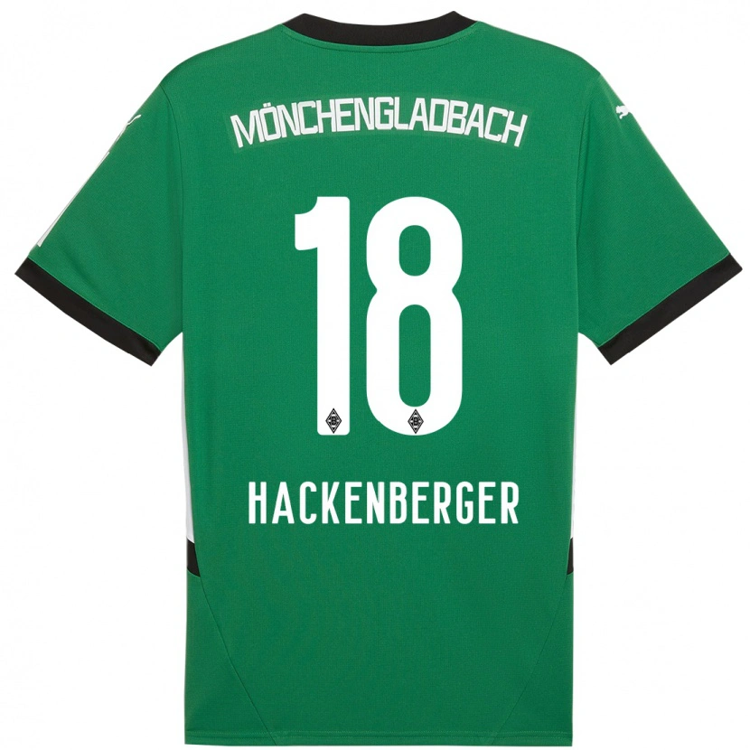Danxen Hombre Camiseta Jessica Hackenberger #18 Verde Blanco 2ª Equipación 2024/25 La Camisa
