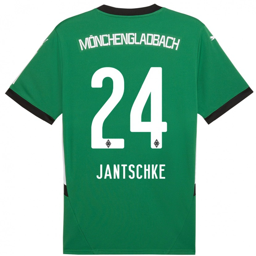 Danxen Hombre Camiseta Tony Jantschke #24 Verde Blanco 2ª Equipación 2024/25 La Camisa