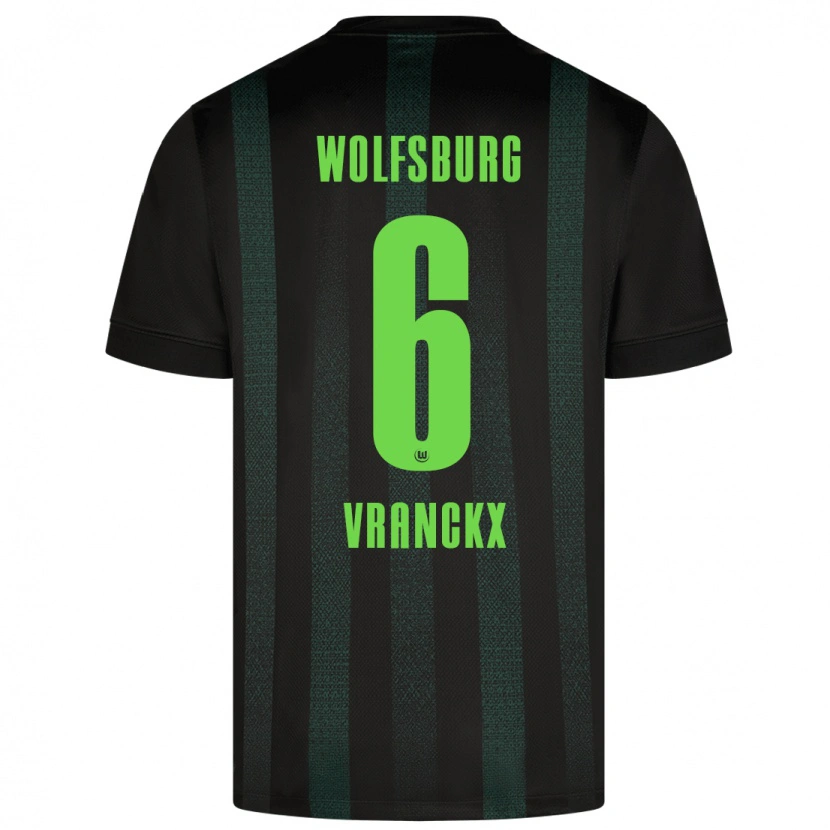 Danxen Hombre Camiseta Aster Vranckx #6 Verde Oscuro 2ª Equipación 2024/25 La Camisa