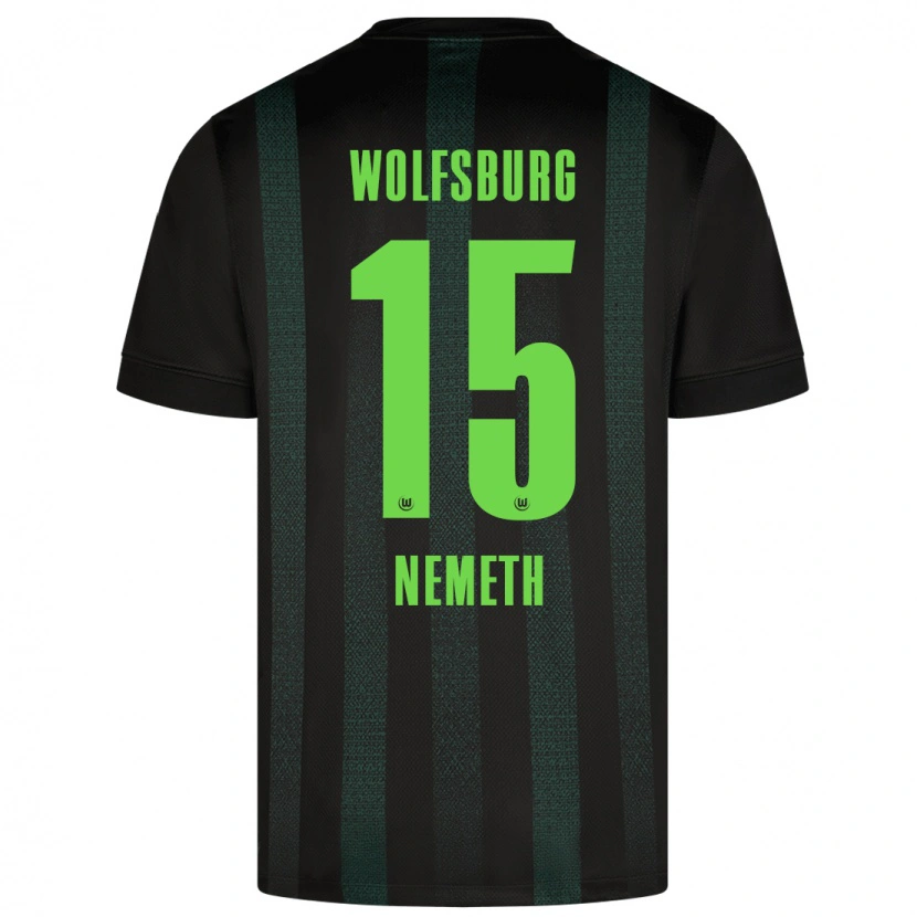 Danxen Hombre Camiseta Diána Németh #15 Verde Oscuro 2ª Equipación 2024/25 La Camisa