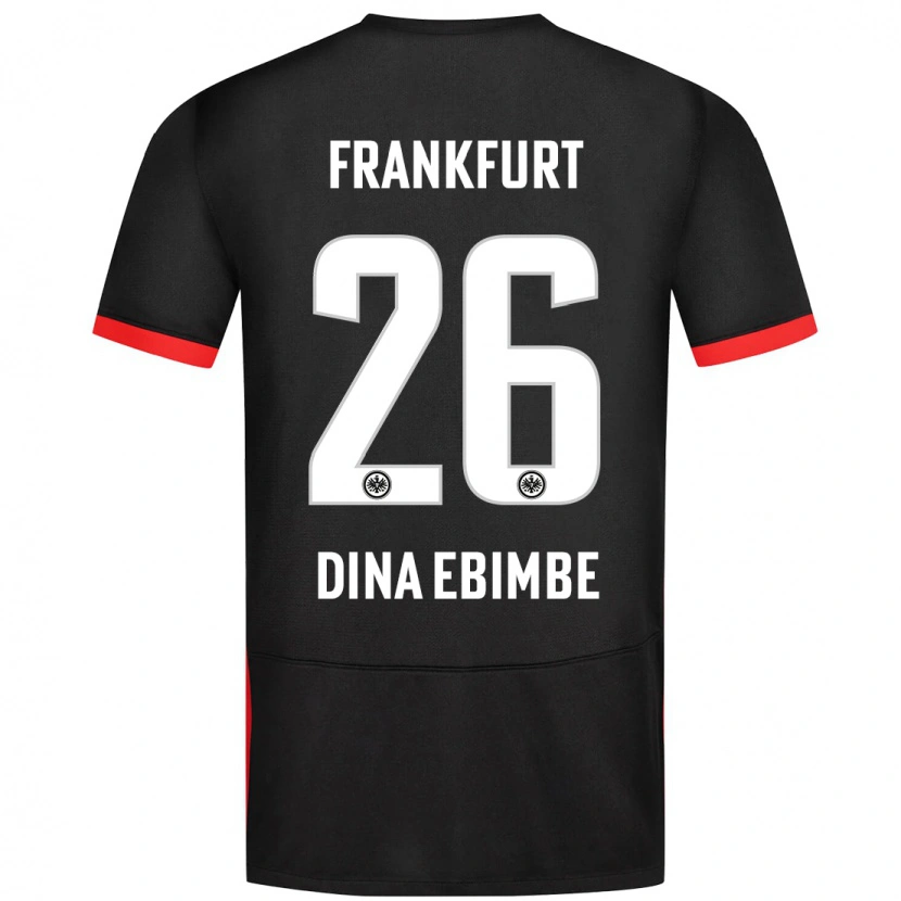 Danxen Hombre Camiseta Junior Dina Ebimbe #26 Negro 2ª Equipación 2024/25 La Camisa