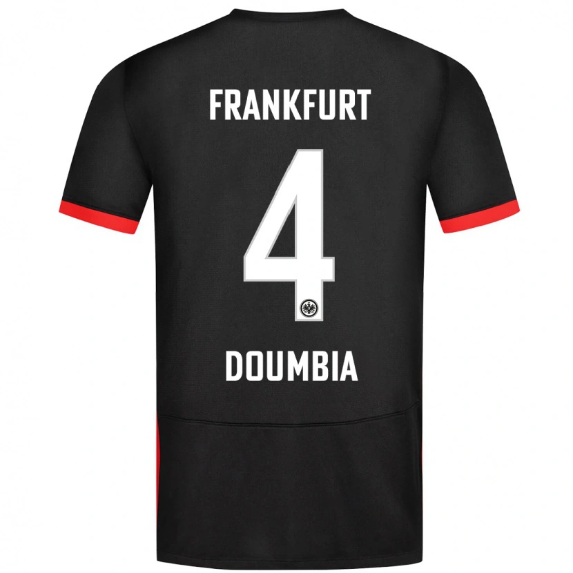 Danxen Hombre Camiseta Fousseny Doumbia #4 Negro 2ª Equipación 2024/25 La Camisa