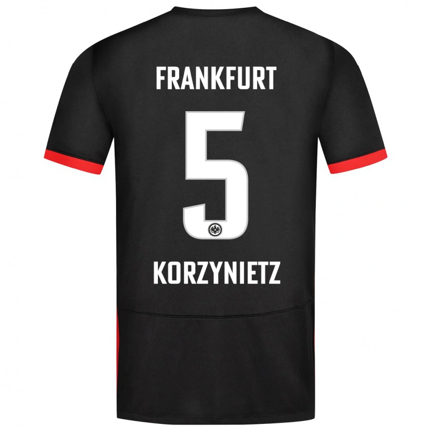 Danxen Hombre Camiseta Jaden Korzynietz #5 Negro 2ª Equipación 2024/25 La Camisa