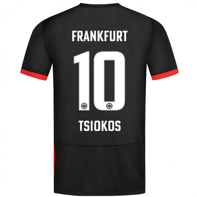 Danxen Hombre Camiseta Leonidas Ilias Tsiokos #10 Negro 2ª Equipación 2024/25 La Camisa