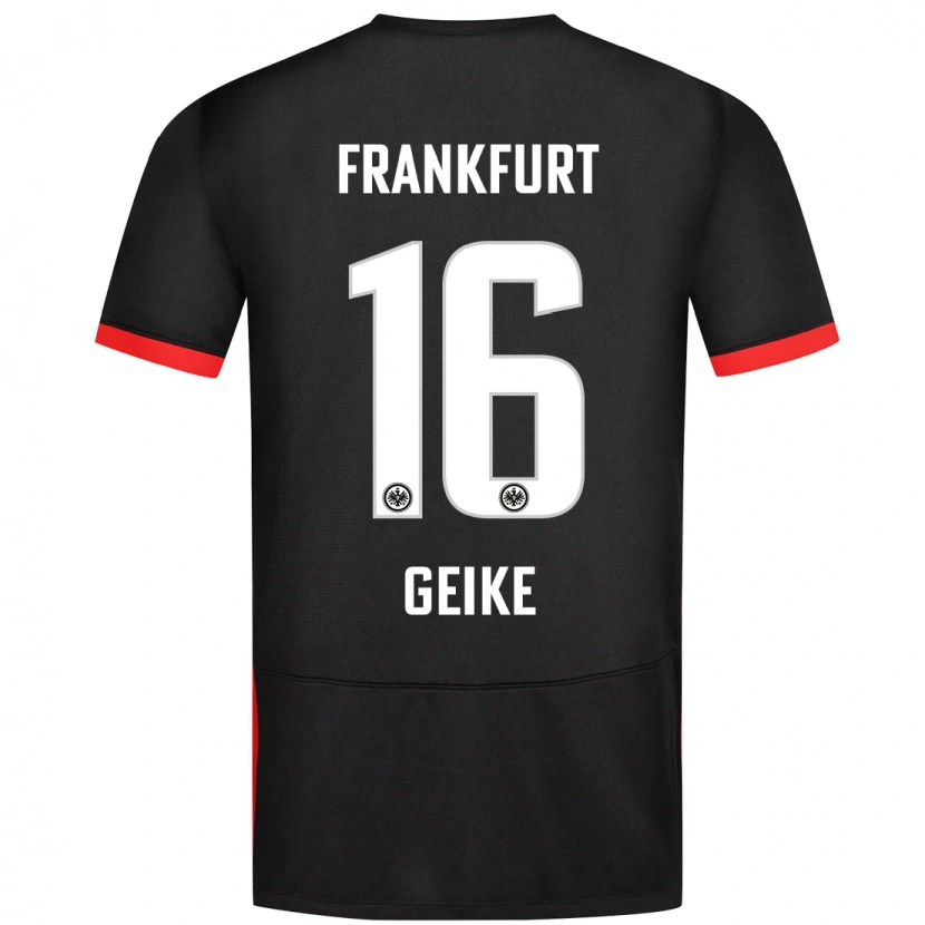 Danxen Hombre Camiseta Jonah Geike #16 Negro 2ª Equipación 2024/25 La Camisa