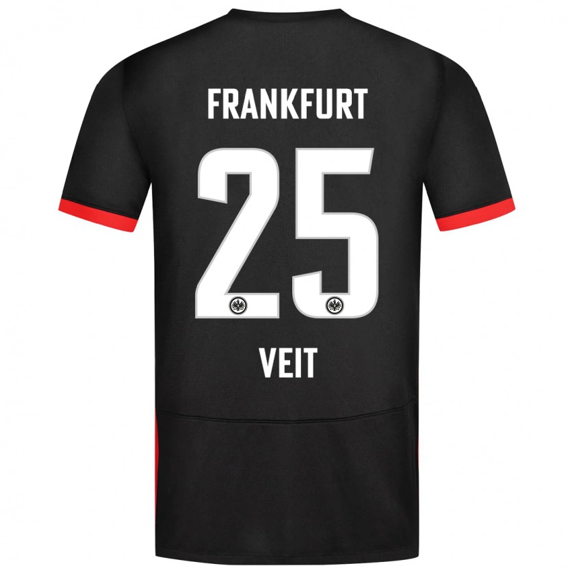 Danxen Hombre Camiseta Jella Veit #25 Negro 2ª Equipación 2024/25 La Camisa