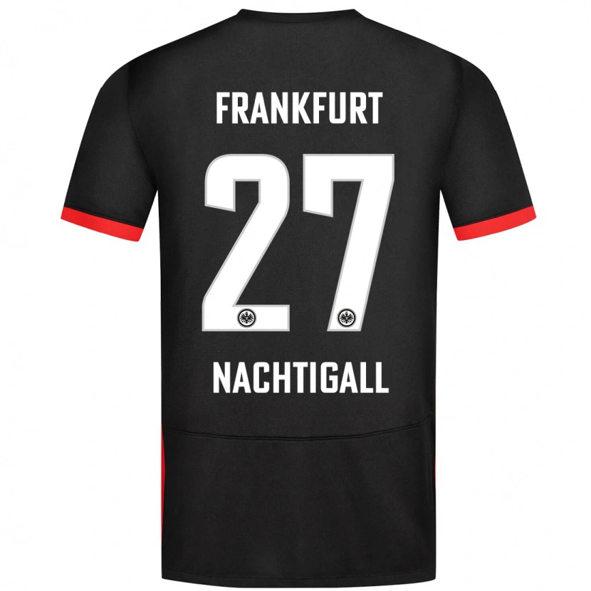 Danxen Hombre Camiseta Sophie Nachtigall #27 Negro 2ª Equipación 2024/25 La Camisa