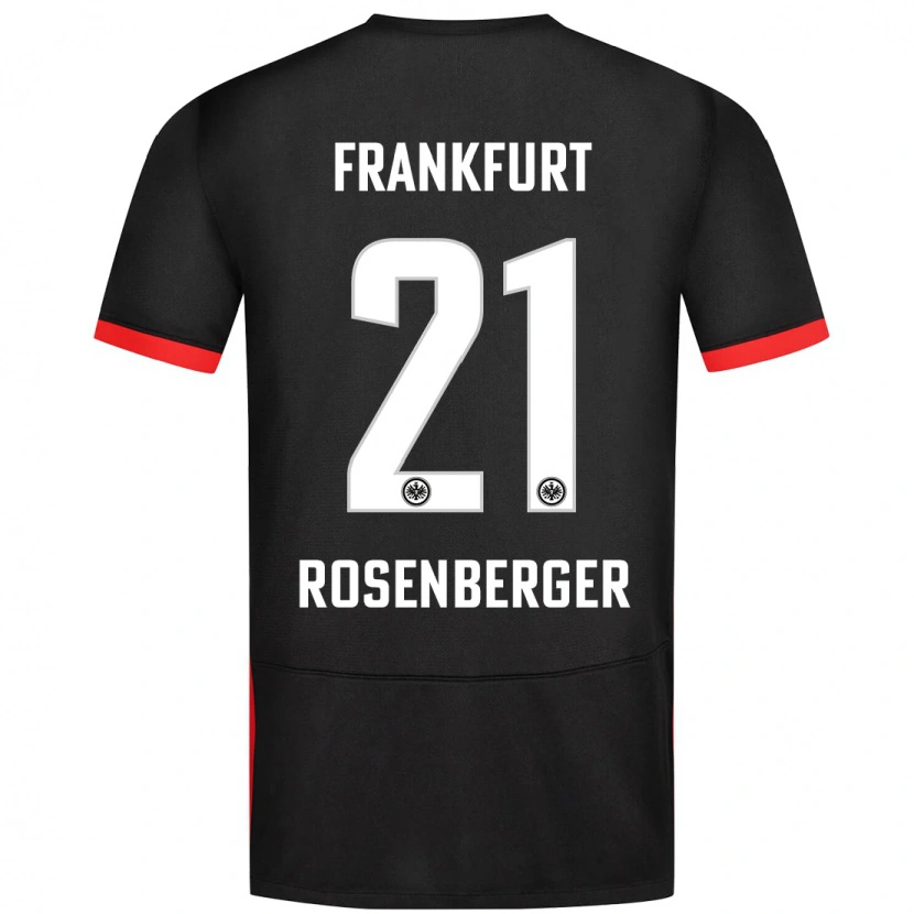 Danxen Hombre Camiseta Robin Rosenberger #21 Negro 2ª Equipación 2024/25 La Camisa