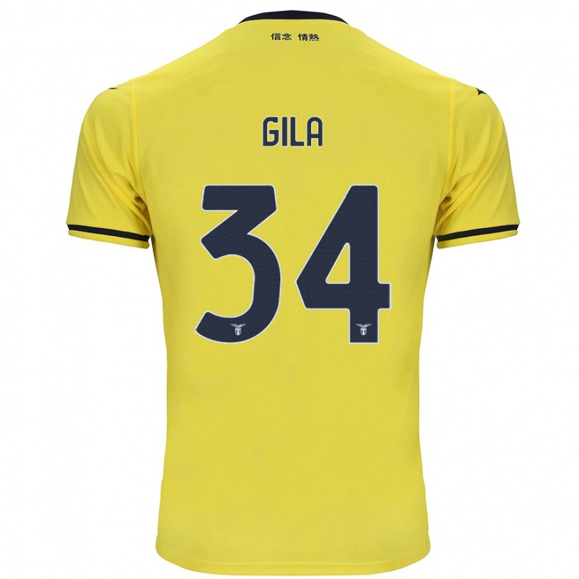 Danxen Hombre Camiseta Mario Gila #34 Amarillo 2ª Equipación 2024/25 La Camisa