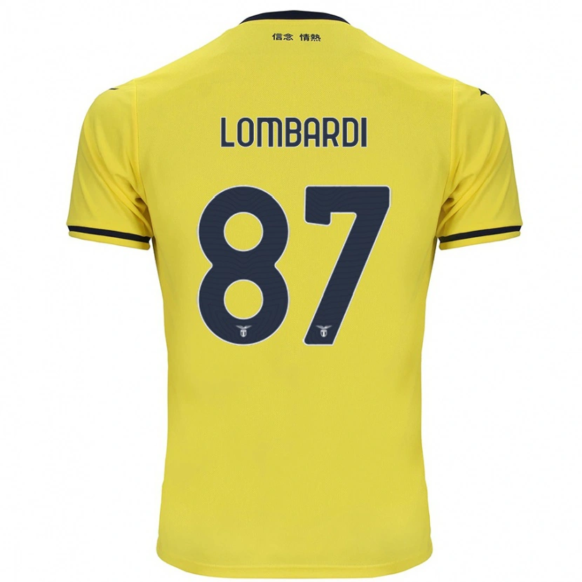 Danxen Hombre Camiseta Cristiano Lombardi #87 Amarillo 2ª Equipación 2024/25 La Camisa