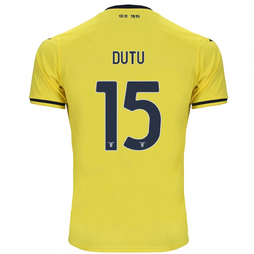 Danxen Hombre Camiseta Matteo Dutu #15 Amarillo 2ª Equipación 2024/25 La Camisa