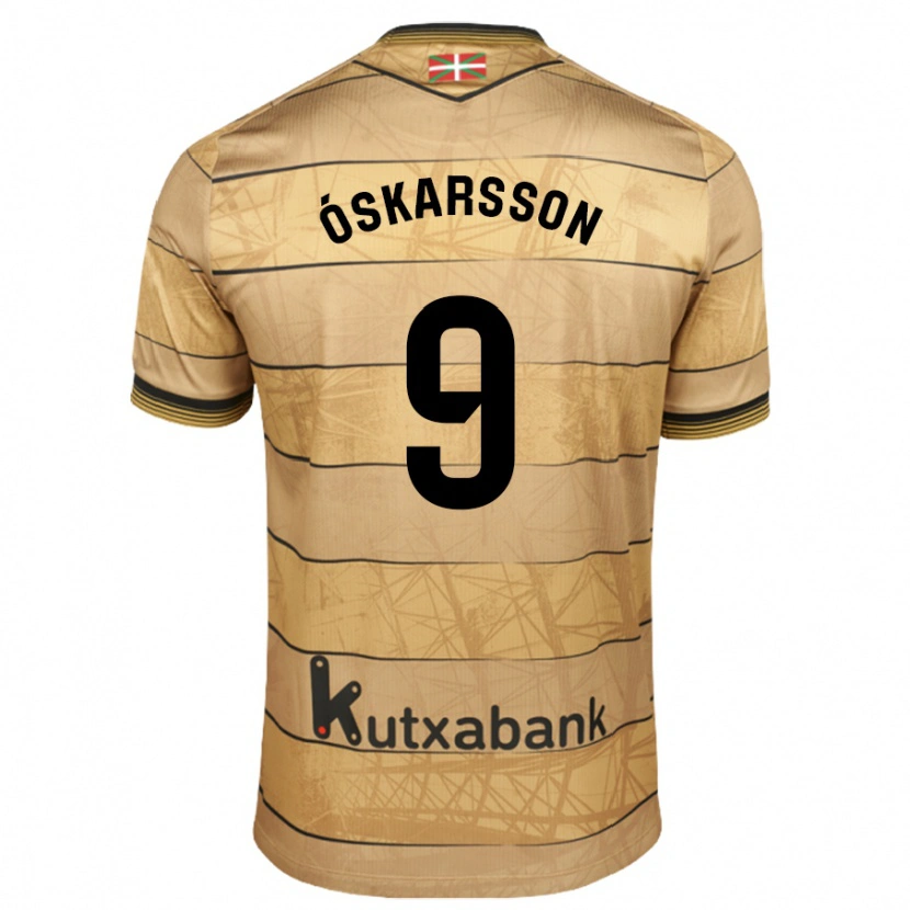 Danxen Hombre Camiseta Orri Óskarsson #9 Blanco Azul 2ª Equipación 2024/25 La Camisa