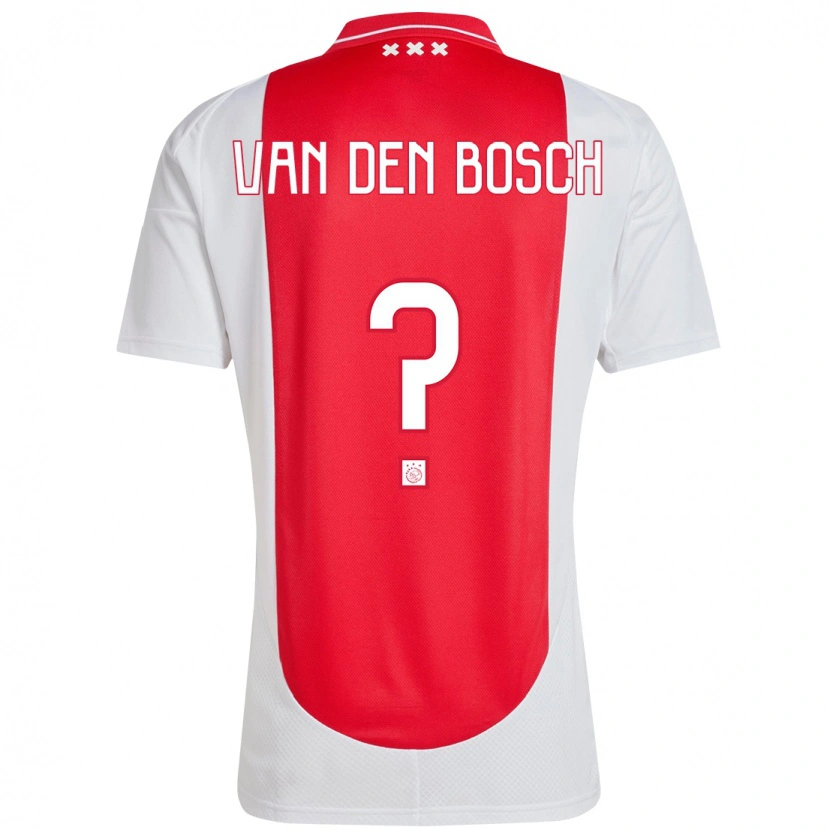 Danxen Mujer Camiseta Frederico Van Den Bosch #0 Rojo Blanco 1ª Equipación 2024/25 La Camisa