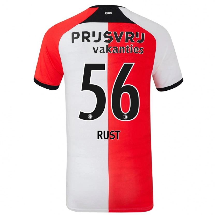 Danxen Mujer Camiseta Fabiano Rust #56 Rojo Blanco 1ª Equipación 2024/25 La Camisa