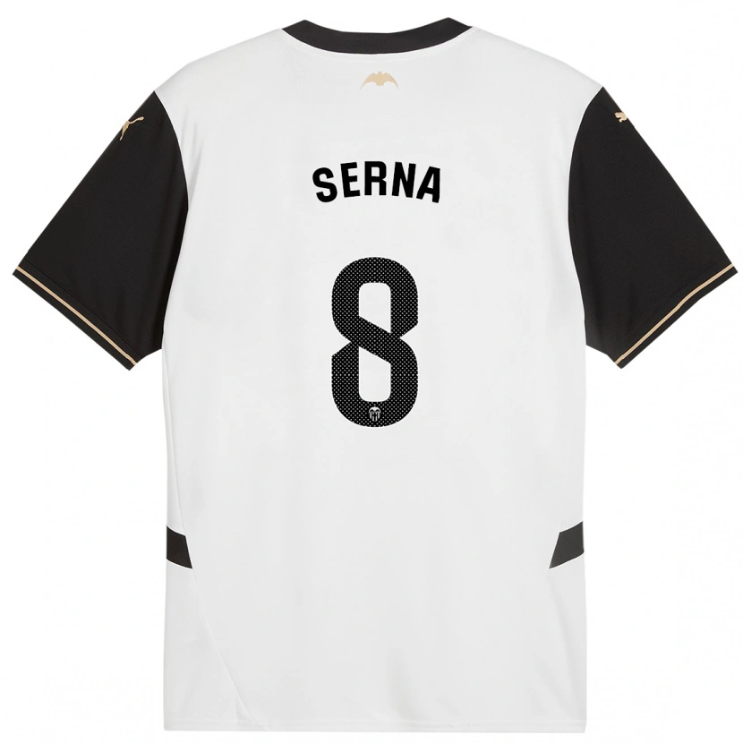 Danxen Mujer Camiseta Liced Serna #8 Blanco Negro 1ª Equipación 2024/25 La Camisa