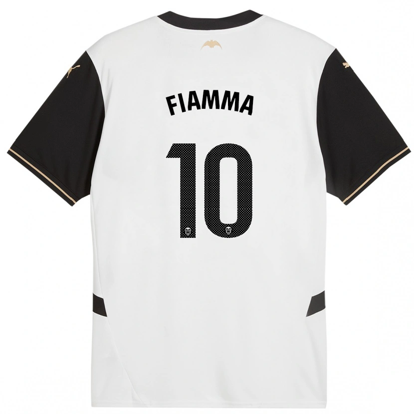 Danxen Mujer Camiseta Fiamma #10 Blanco Negro 1ª Equipación 2024/25 La Camisa