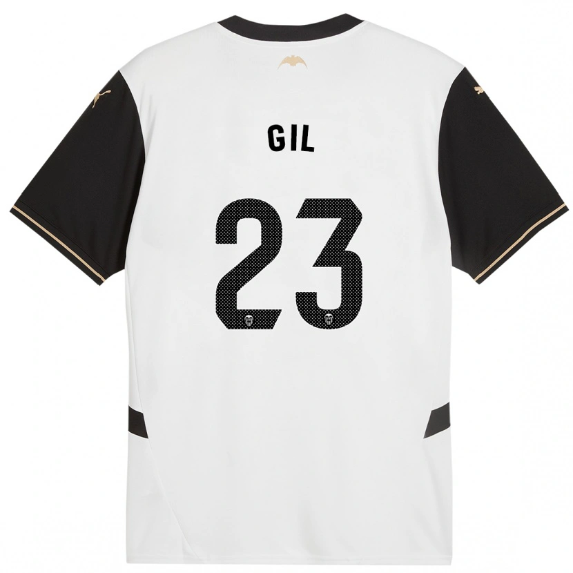 Danxen Mujer Camiseta Elena Gil #23 Blanco Negro 1ª Equipación 2024/25 La Camisa